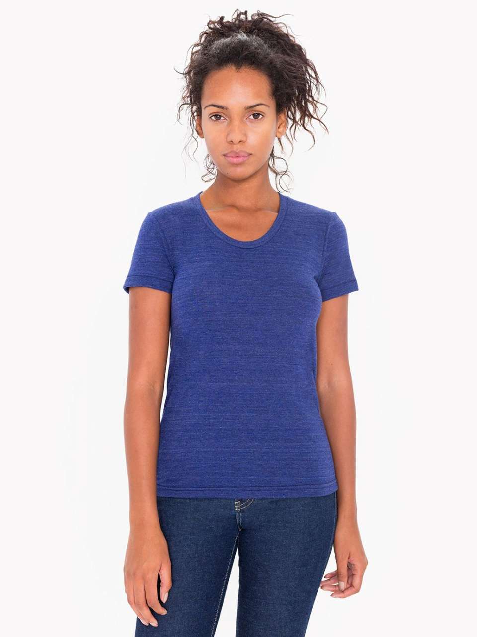 Dámské směsové tričko American Apparel - tri-indigo modrá / L