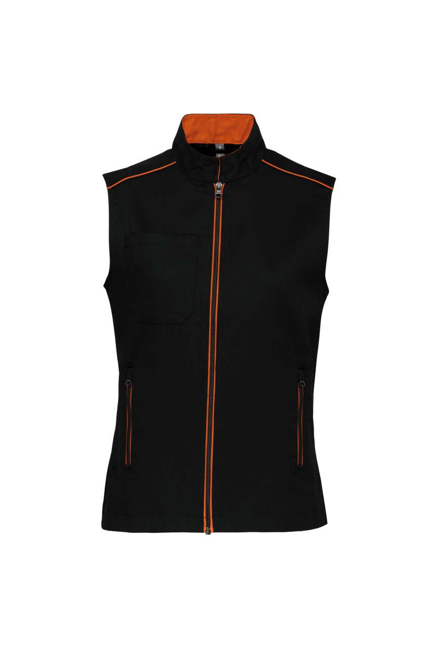 Dámská vesta Gilet - černá / oranžová / S