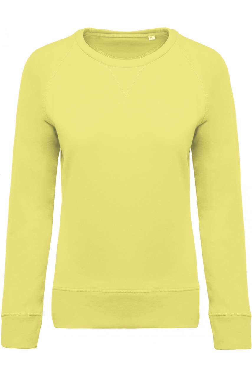 Dámská mikina bez kapuce Bio - Lemon Yellow / 2XL