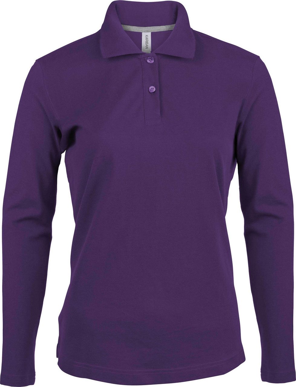 Dámská polokošile s dlouhým rukávem Washable - purpurová / 2XL