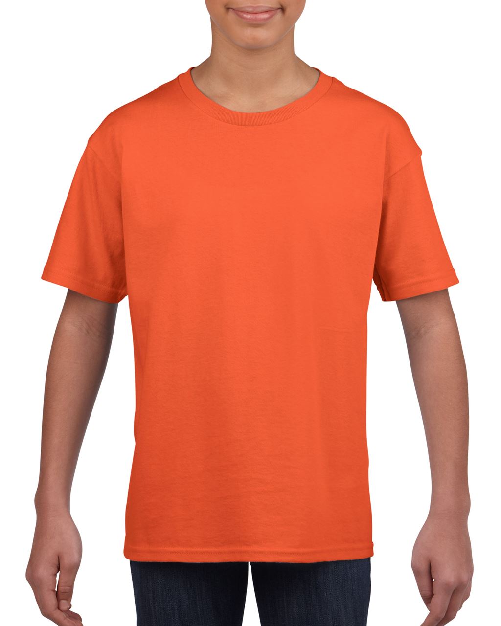 Dětské bavlněné tričko Softstyle - oranžová / XL