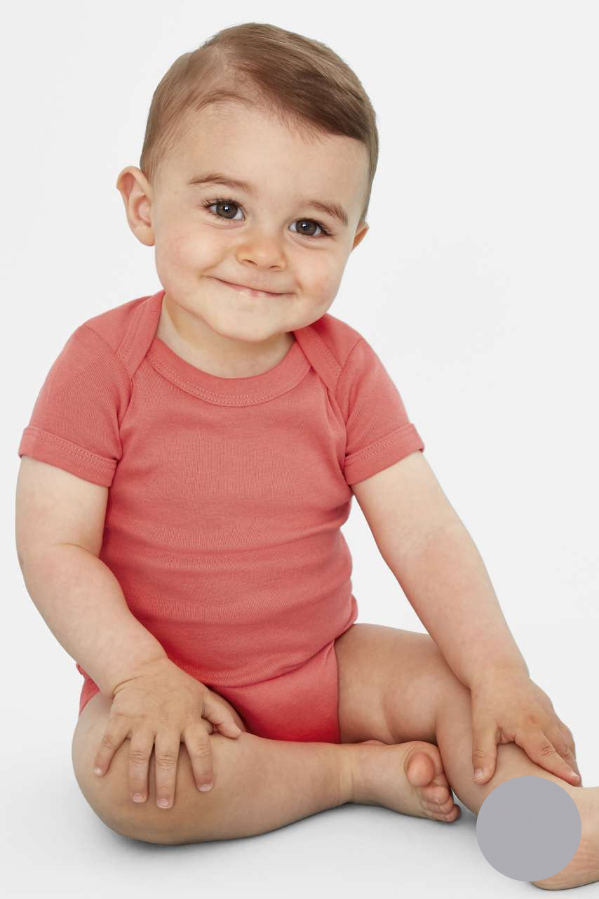 Dětské bavlněné body BABYS - šedý melír / 18/23M