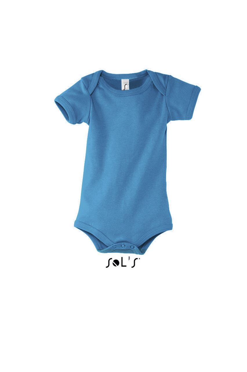 Dětské bavlněné body BABYS - vodní modrá / 3/6M