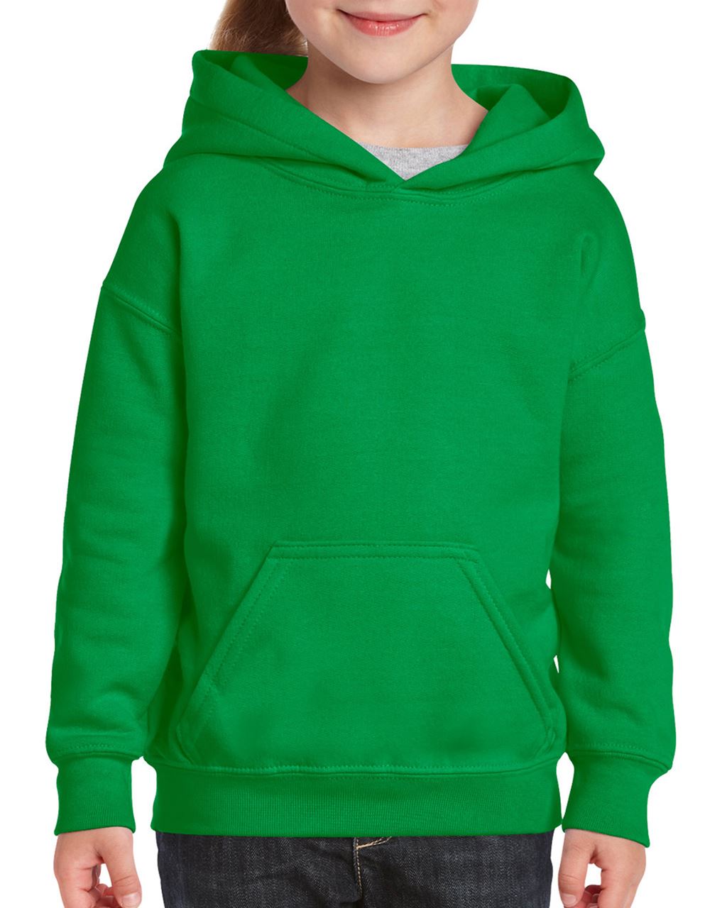 Dětská mikina s kapucí Heavy blend - irská zelená / XL