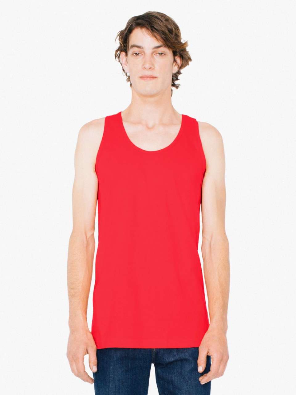 Unisex bavlněné tílko American Apparel - červená / S