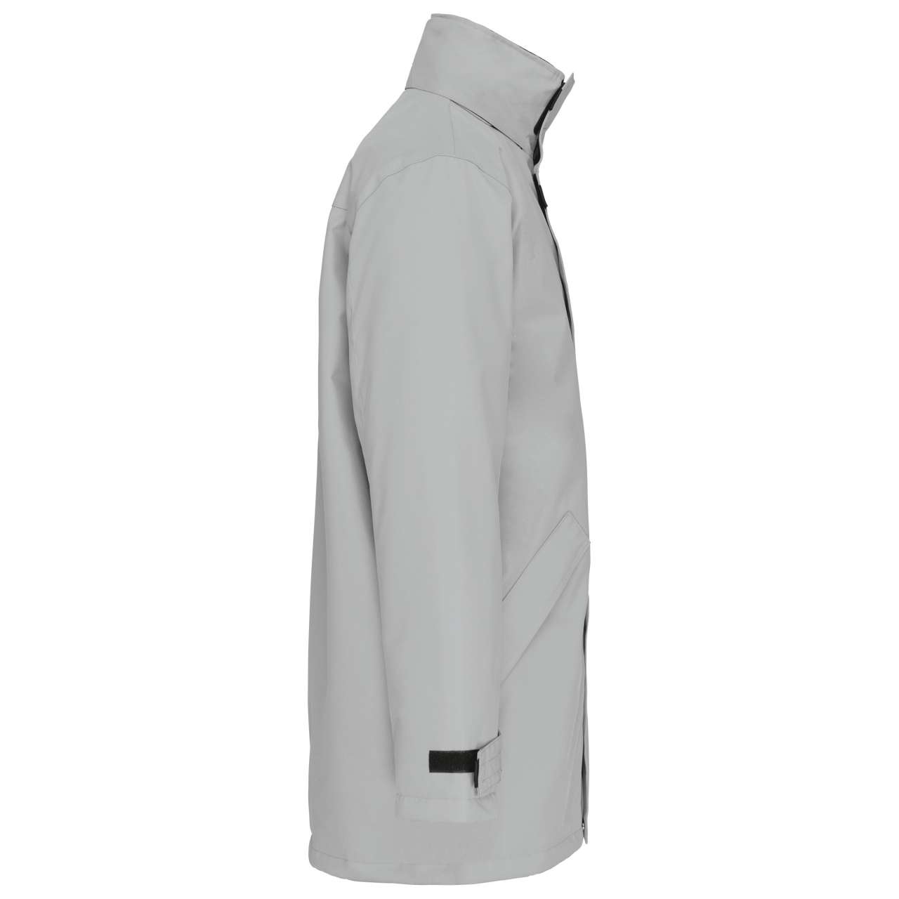 Unisex prošívaná parka s kapsami Press - sněhová šedá / 2XL