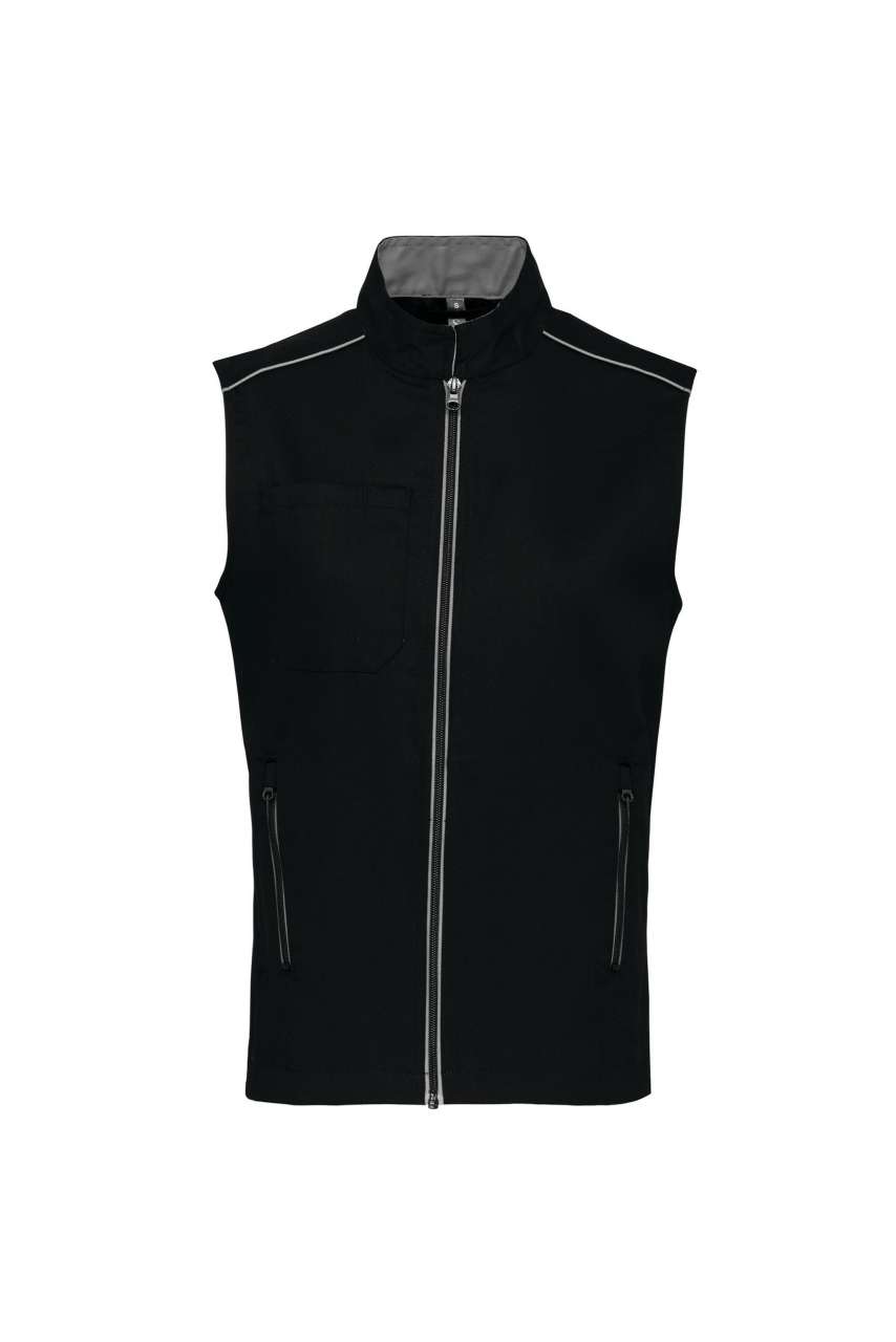 Unisex vesta GILET - černá / stříbrná / L