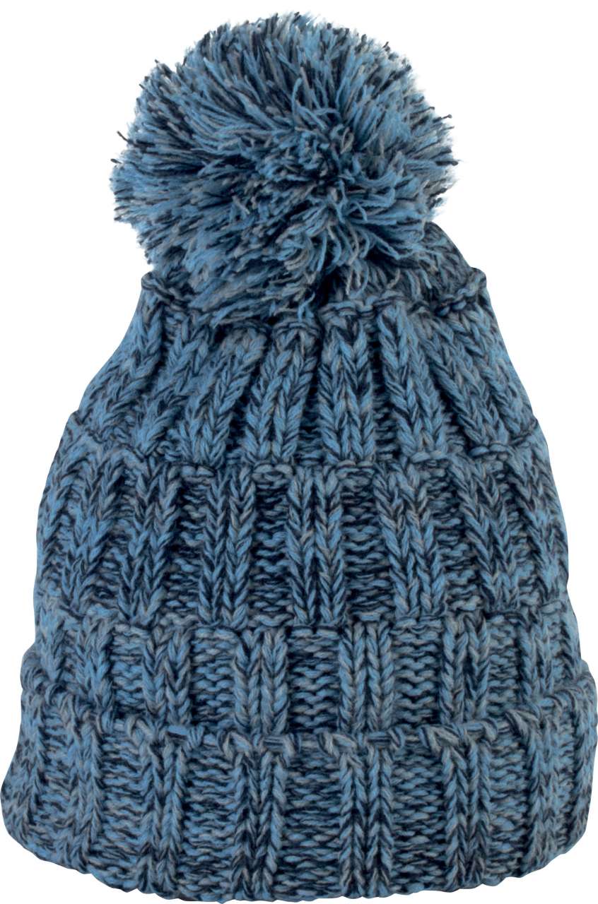 Čepice BOBBLE BEANIE - modrá obloha kroucená / U