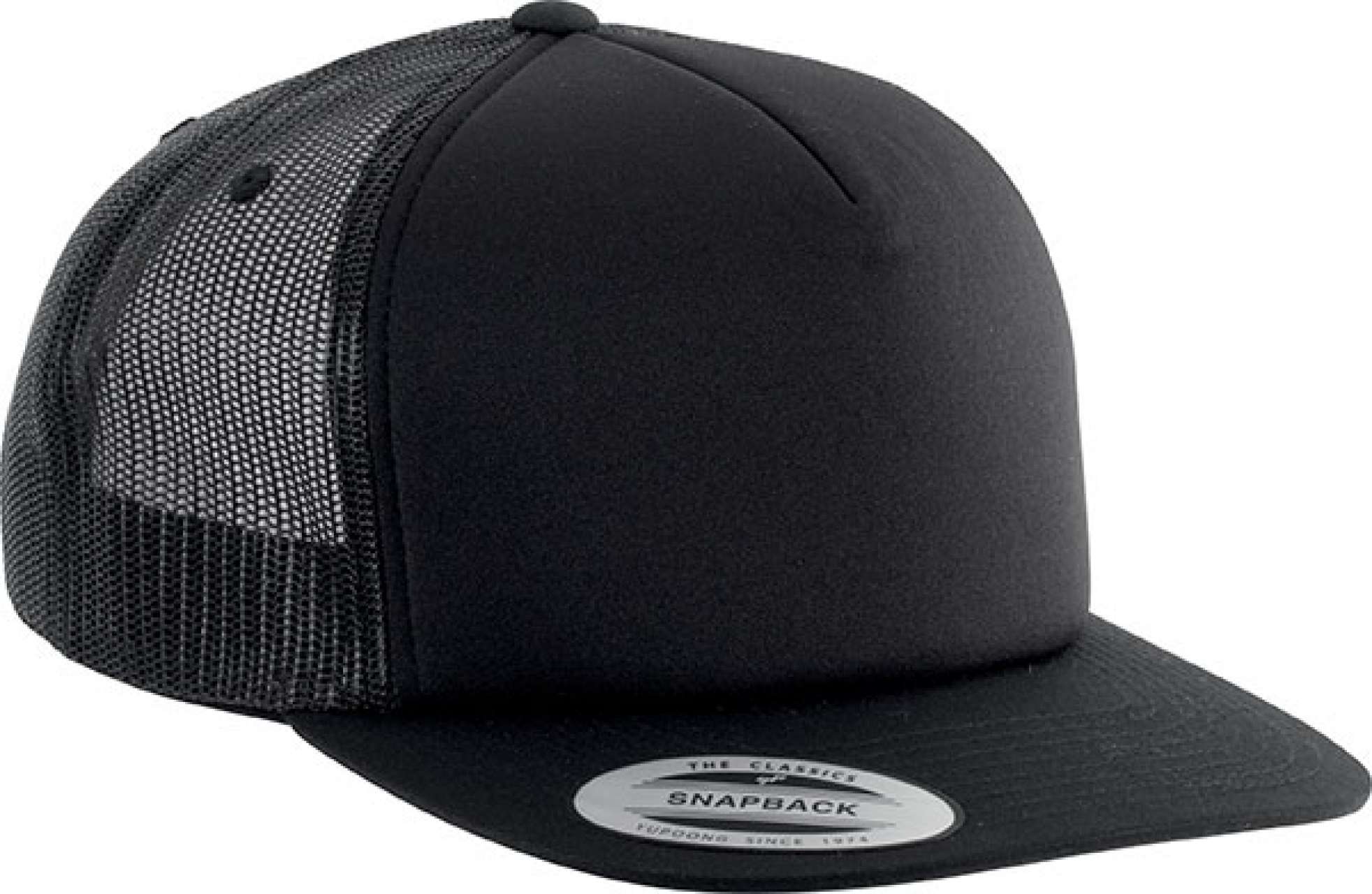 Snapback kšiltovka TRUCKER - černá / černá / černá / U