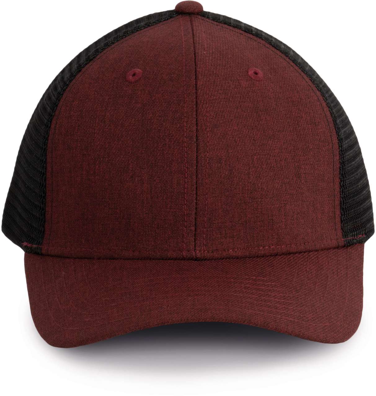 unisex 6 panelová kšiltovka trucker stylu City - žlutohnědá žíhaná / černá / U