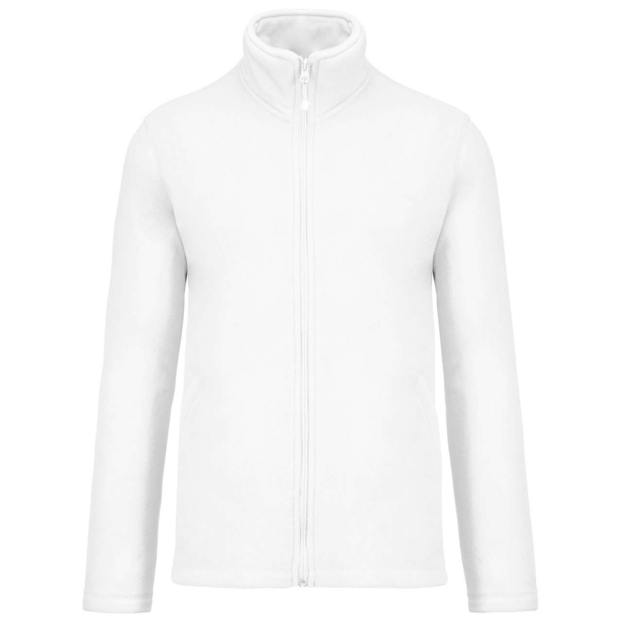 Unisex microfleecová mikina na zip Kariban - bílá / 3XL