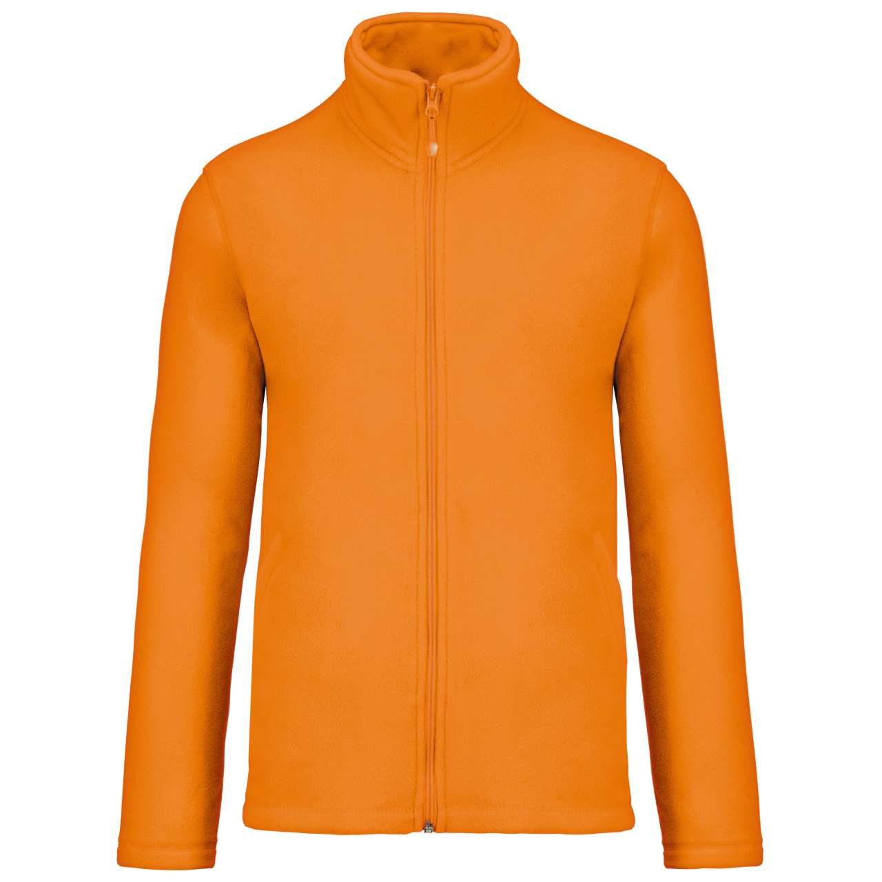 Unisex microfleecová mikina na zip Kariban - oranžová / 2XL