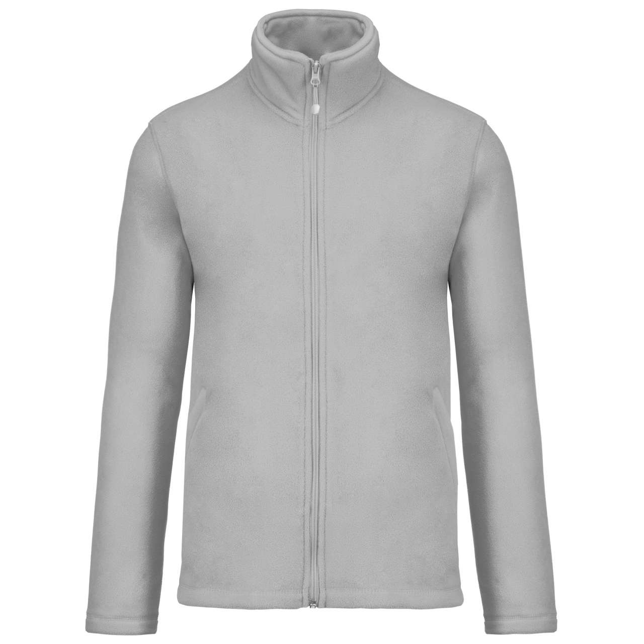 Unisex microfleecová mikina na zip Kariban - sněhová šedá / 4XL