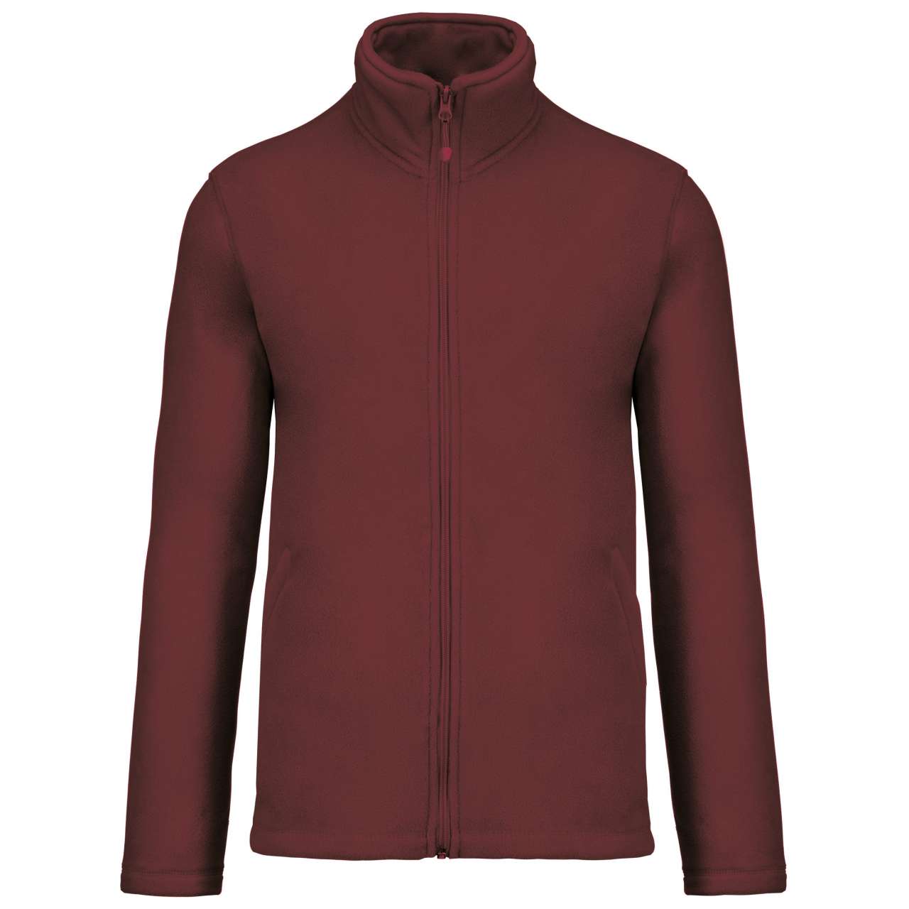 Unisex microfleecová mikina na zip Kariban - vínová / 3XL