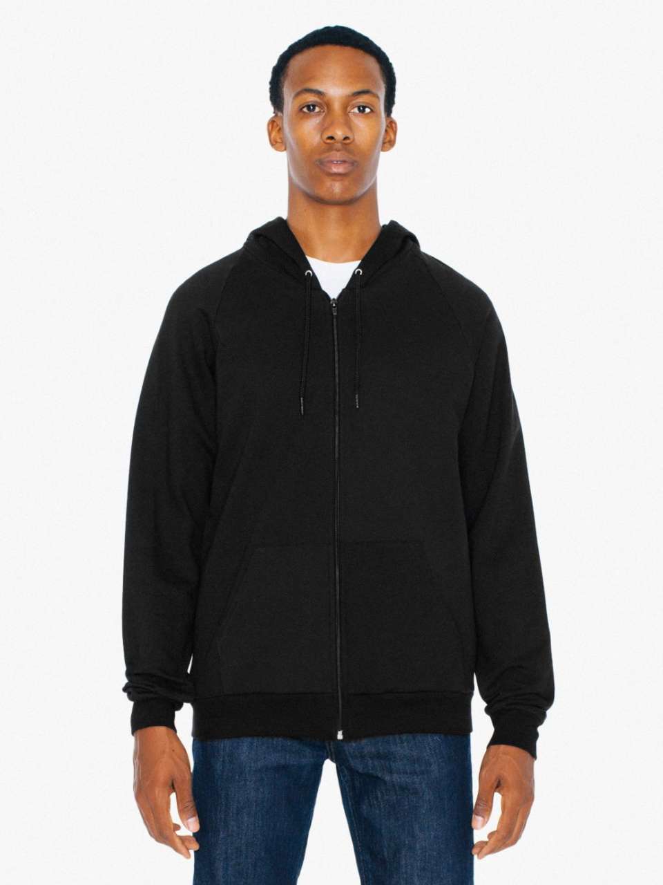 Unisex bavlněná mikina na zip California - černá / XL