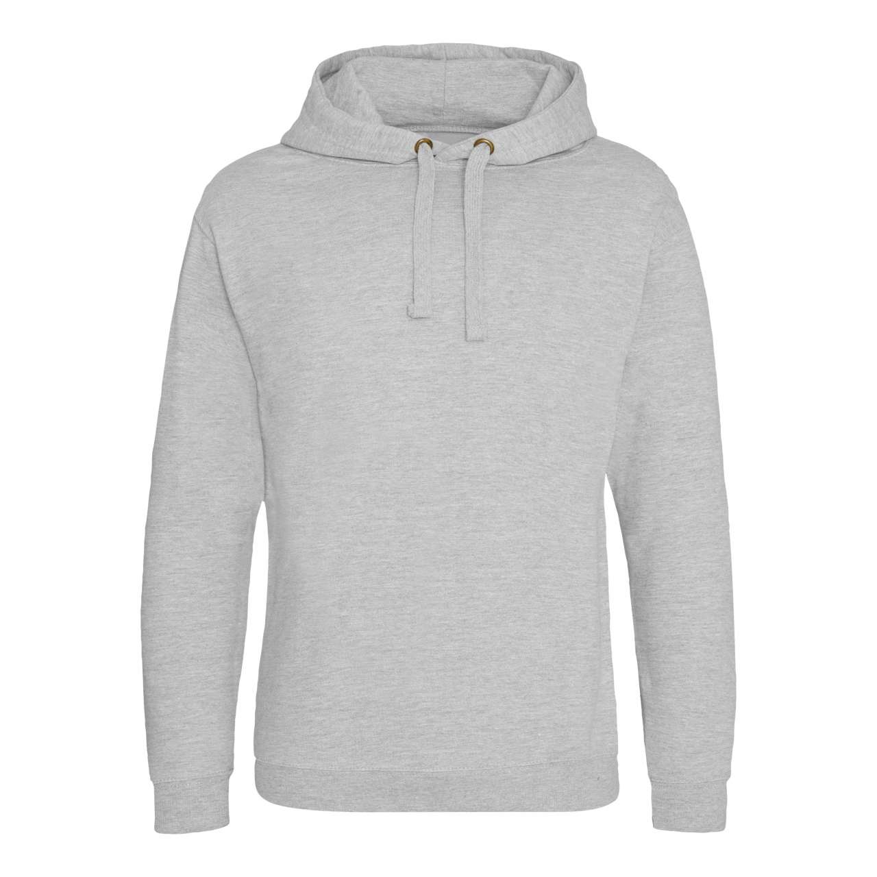 Unisex mikina bez kapsy Just Hoods - šedá žíhaná / XS