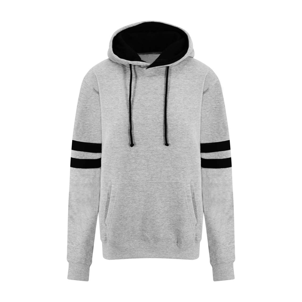 Unisex mikina s pruhy Game - Heather Grey/Deep Black / L