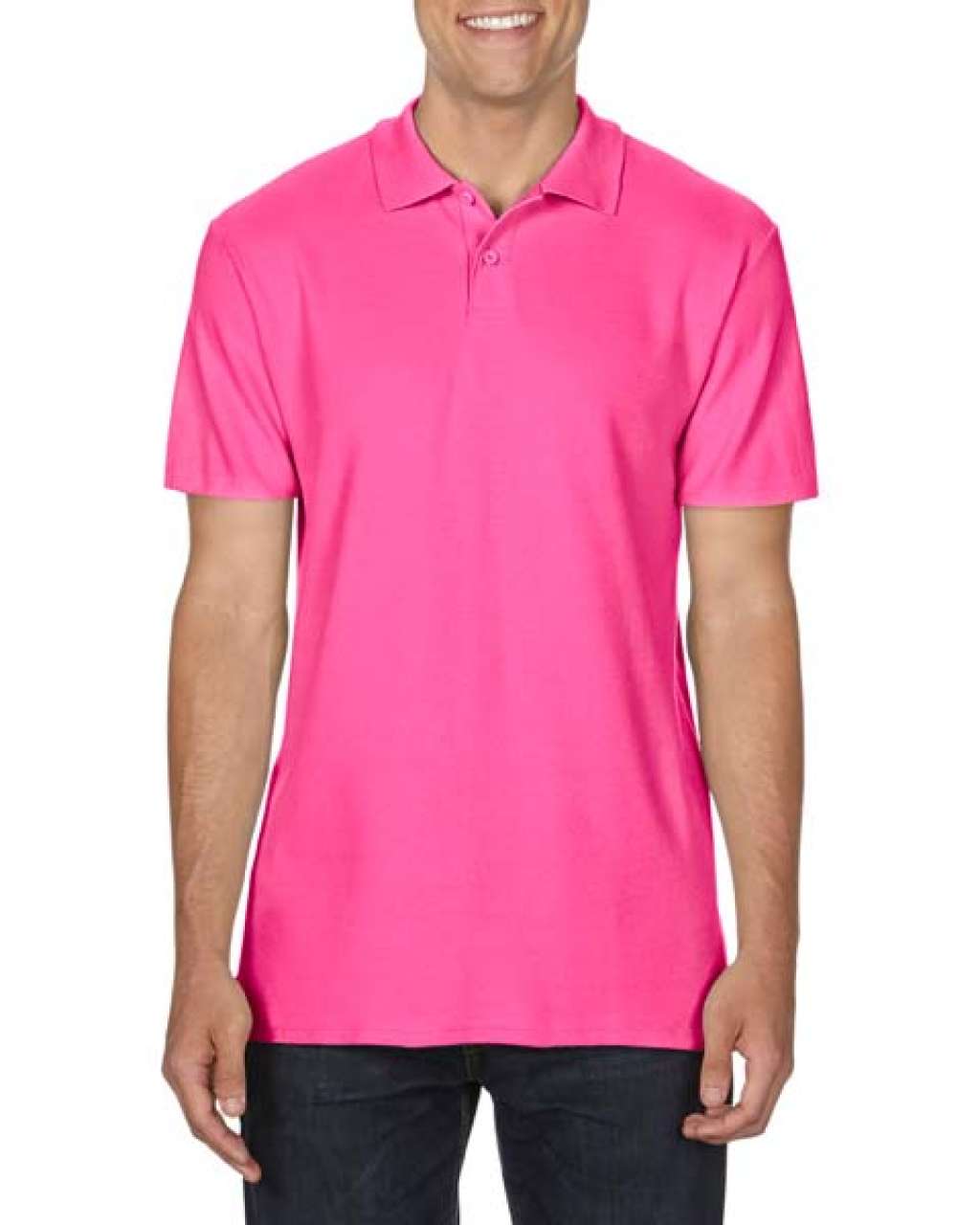 Unisex polokošile SOFTSTYLE - heliconia růžová / 4XL