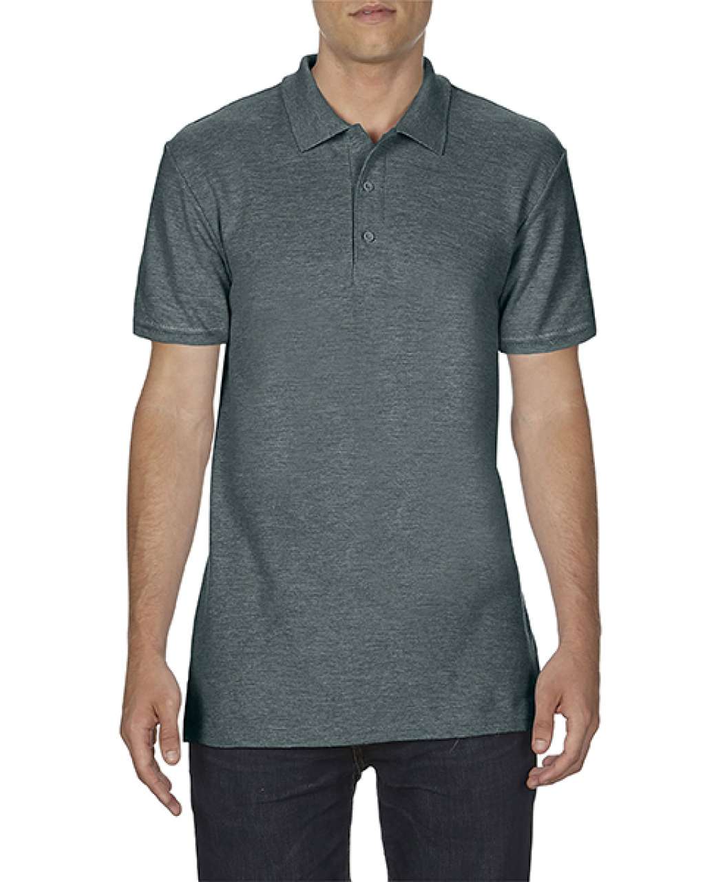 Unisex polokošile SOFTSTYLE - tmavě žíhaná / M