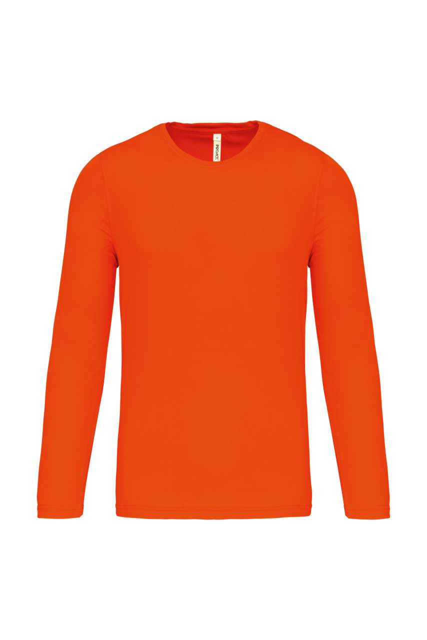 Pánské funkční tričko s dlouhými rukávy SPORTS - fluorescenční oranžová / 2XL