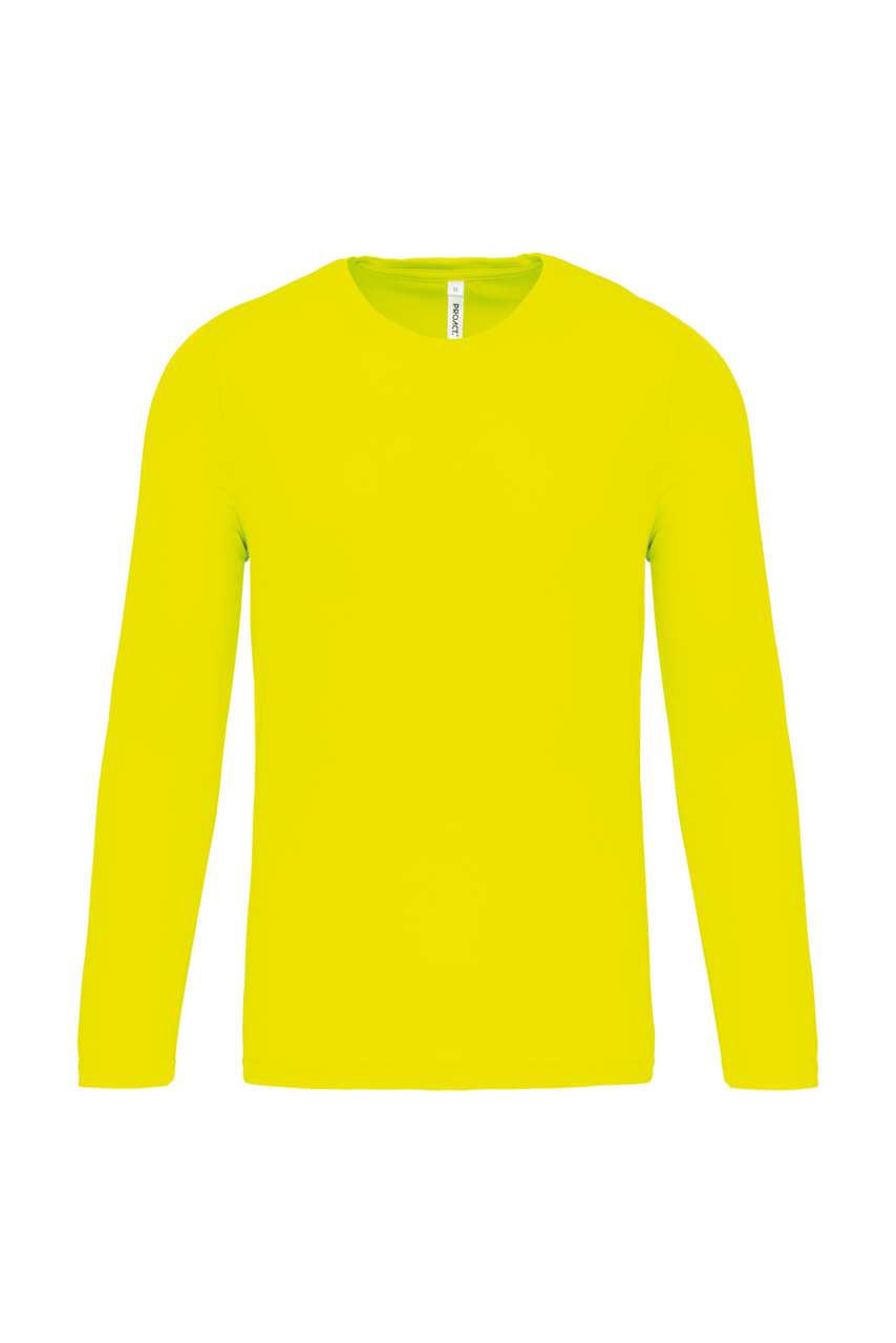 Pánské funkční tričko s dlouhými rukávy SPORTS - fluorescenční žlutá / 2XL