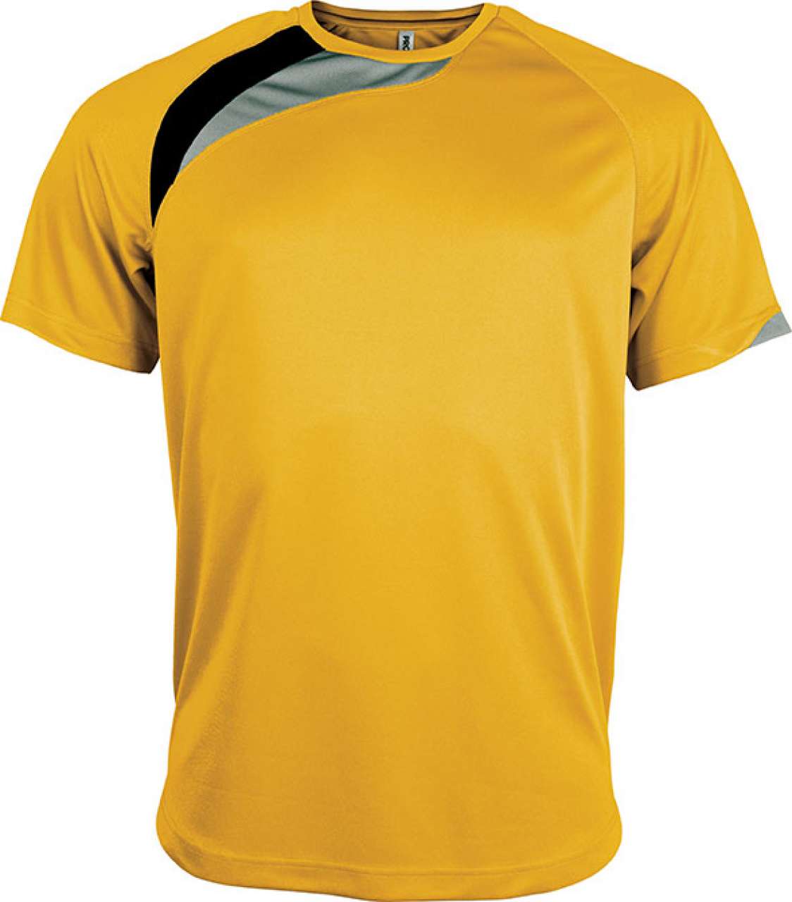 Sportovní triko s pruhy Spiral - sportovní žlutá / černá / šedá bouře / 2XL